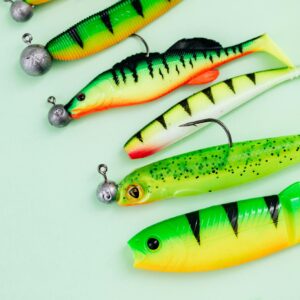 A Row of Fishing Baits